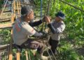 Penguatan jembatan gantung Salusule memasuki hari ke-37, Brimob fokuskan keselamatan dan kualitas konstruksi