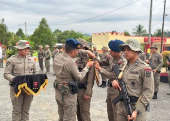 Batalyon D Pelopor Laksanakan Upacara Pembukaan Latihan Pemeliharaan dan Peningkatan Kemampuan Menembak T.A 2026