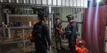 Personel Batalyon D Pelopor PAM Mancani Intensifkan Patroli di Wilayah Rawan Kamtibmas