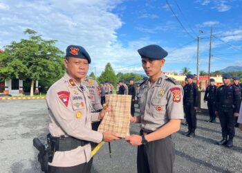 Apel Pagi Dirangkaikan Pelepasan Personel Mutasi di Batalyon D Pelopor