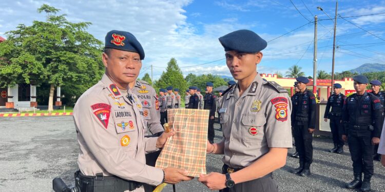 Apel Pagi Dirangkaikan Pelepasan Personel Mutasi di Batalyon D Pelopor