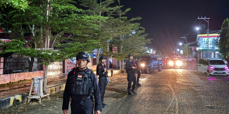 Kompi 3 Batalyon D Pelopor Tingkatkan Patroli Harkamtibmas di Wilayah Kecamatan Bua Kabupaten Luwu