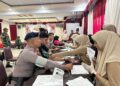 Personel Batalyon D Pelopor Ikuti Donor Darah Sambut HUT Bhayangkara ke-80