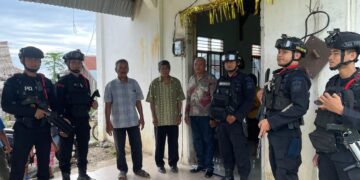 Brimob Kompi 3 Laksanakan Patroli Gereja, Wujudkan Ibadah Minggu yang Aman dan Khidmat