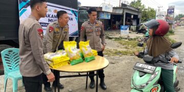 Brimob Hadir Ringankan Beban Warga, Gerakan Pangan Murah Disambut Antusias Masyarakat Baebunta