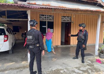 Patroli Rutin Batalyon D Pelopor Perkuat Rasa Aman Warga Mancani