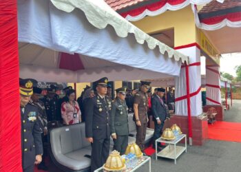 WaKil Komandan Batalyon D Pelopor Hadiri Syukuran Hari Bhayangkara ke-80 di Mapolres Luwu
