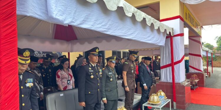 WaKil Komandan Batalyon D Pelopor Hadiri Syukuran Hari Bhayangkara ke-80 di Mapolres Luwu