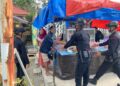BRIMOB SAMBANGI WARGA DAN PEDAGANG, WUJUDKAN SITUASI KAMTIBMAS YANG AMAN DI DESA BAEBUNTA