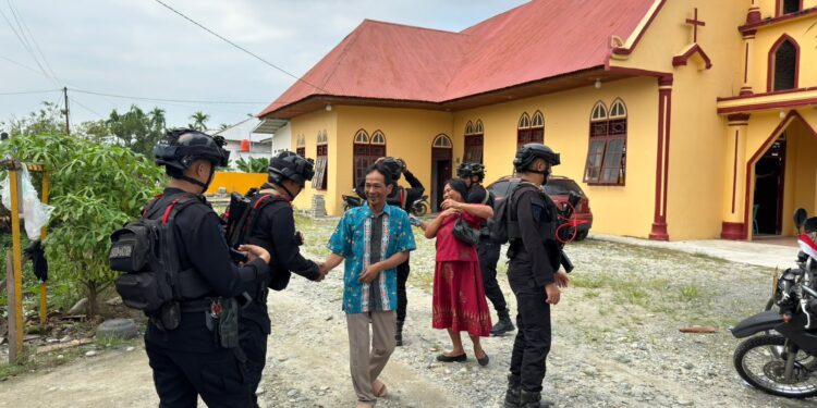 Kehadiran Personel Batalyon D Pelopor di Gereja Wujudkan Rasa Aman bagi Jemaat