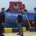 Personel Batalyon D Pelopor Patroli dan Pantau Kondisi Air Laut di Pelabuhan Lampia