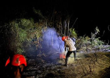 QUICK RESPON TIM SAR BATALYON D PELOPOR LAKSANAKAN PENYISIRAN PASCA KEBAKARAN LAHAN