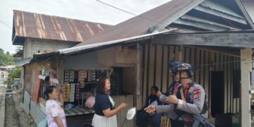 Brimob hadir di tengah warga Mancani, patroli dan sambang jaga kamtibmas