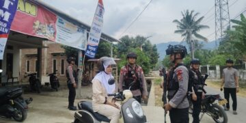 BRIMOB HADIR DI TENGAH MASYARAKAT, PATROLI KAMTIBMAS DAN SAMBANG WARGA DI POSKO MANCANI