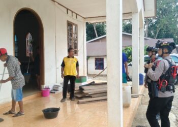 Patroli Harkamtibmas Personel Batalyon D Pelopor di Kelurahan Mancani Kota Palopo